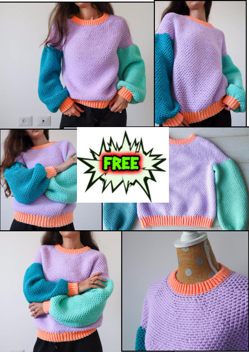 Easy Make Balloon Sleeve Crochet Sweater Tutorial