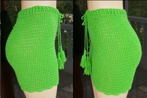 Learn How To Make Crochet High Wasted Short Tutorial