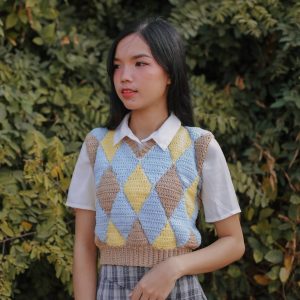 Simple and Quick Crochet Diamond Vest Video Tutorial