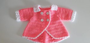 How to Crochet Double Breasted Baby Coat Pattern