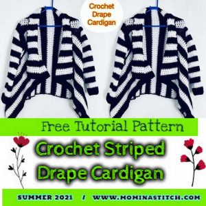 Easy to Make Crochet Strip Drape Cardigan Pattern
