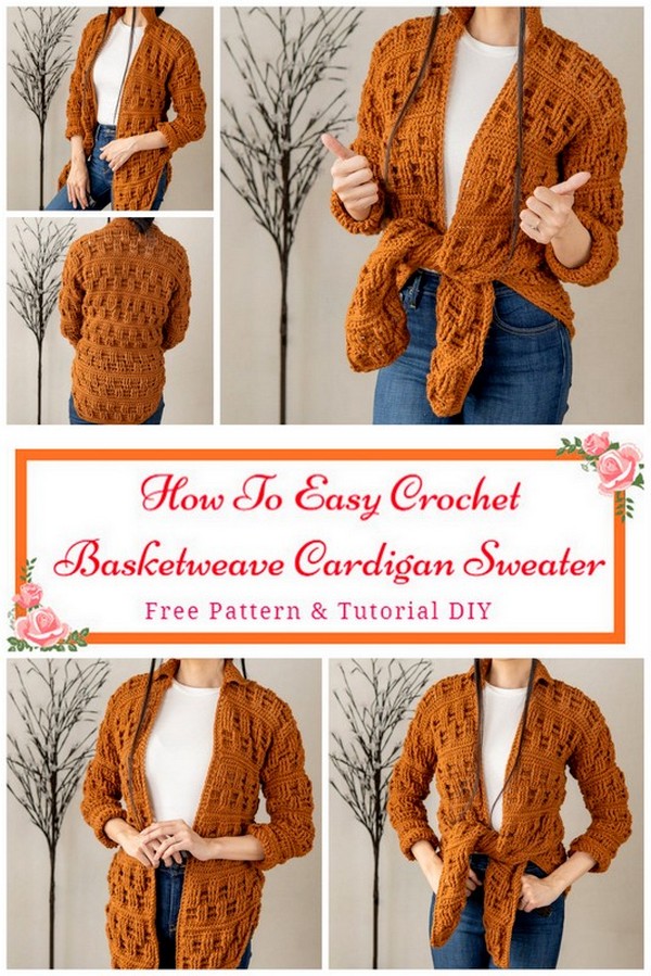Crochet Basketweave Cardigan