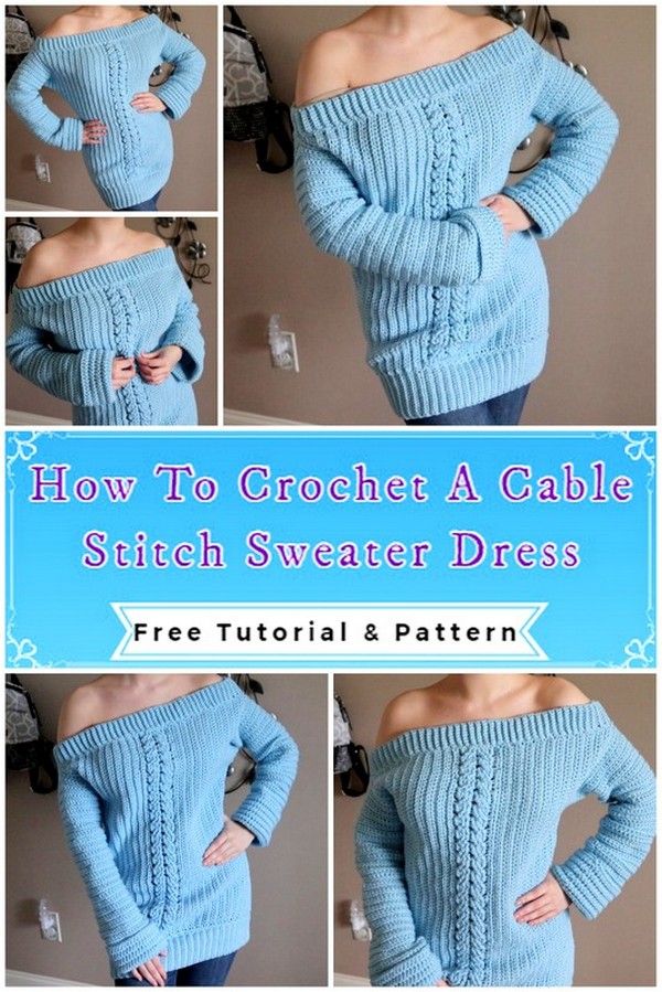 Crochet A Cable Stitch Sweater Dress