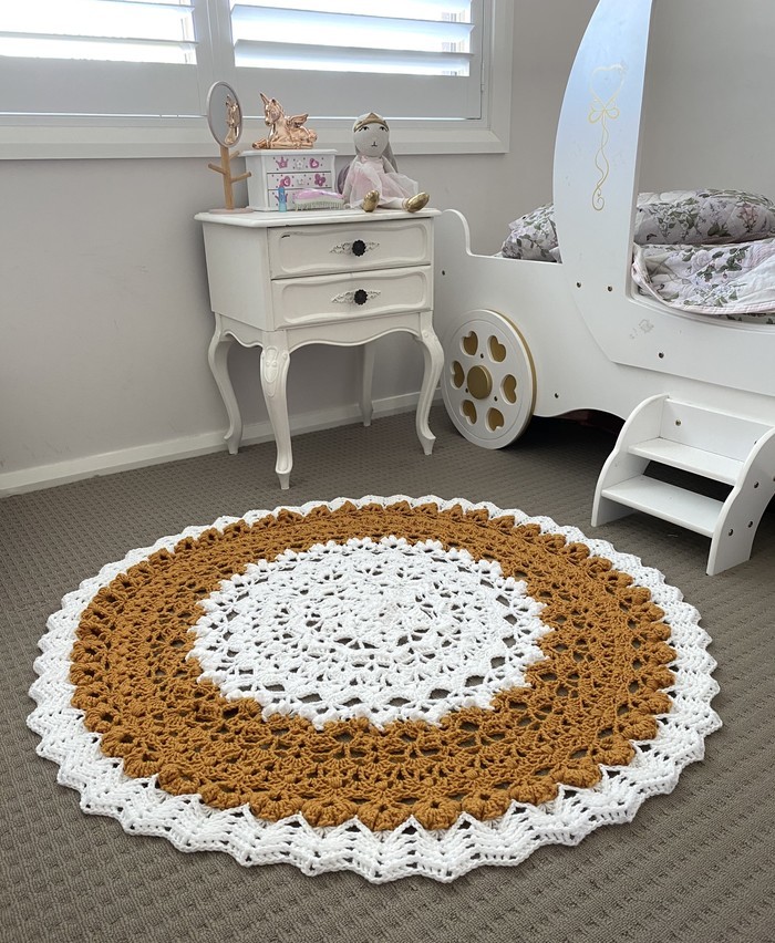 Giant Area Mandala Crochet Floor Rug Free Patterns