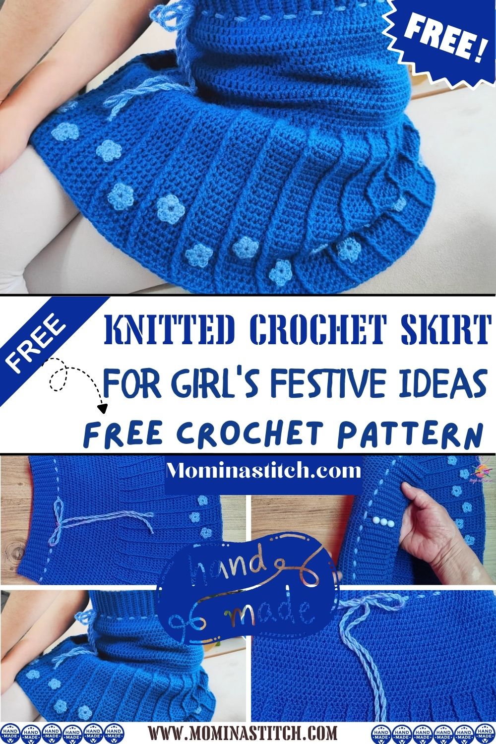 Knitted Crochet Skirt For Girl's Festive Ideas