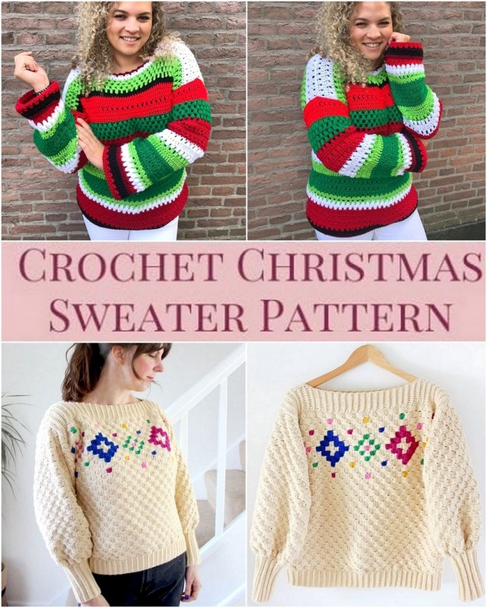 Cute Golden Doodle Christmas Crochet Sweater Pattern