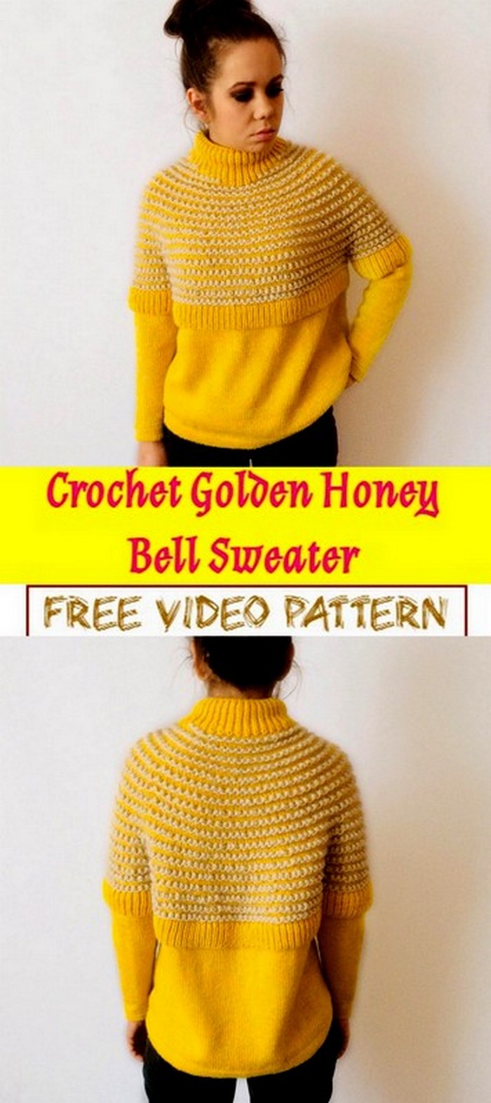 Crochet Golden Honey Bell Sweater