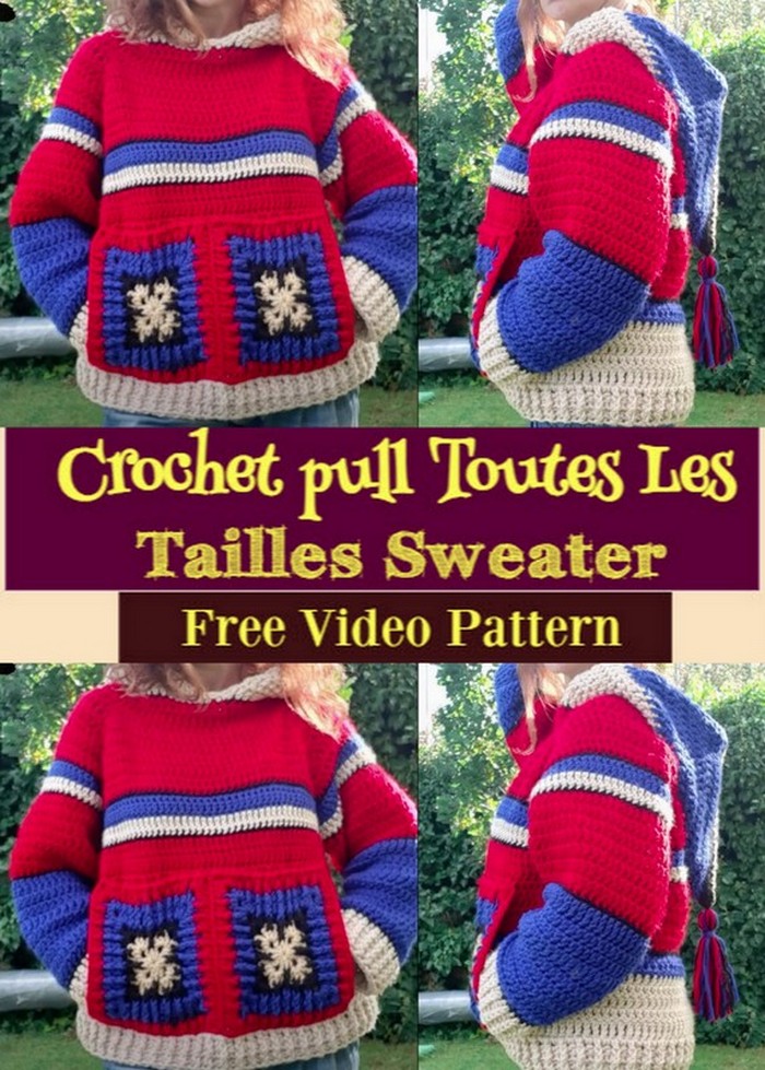 Crochet pull Toutes Les Tailles Sweater