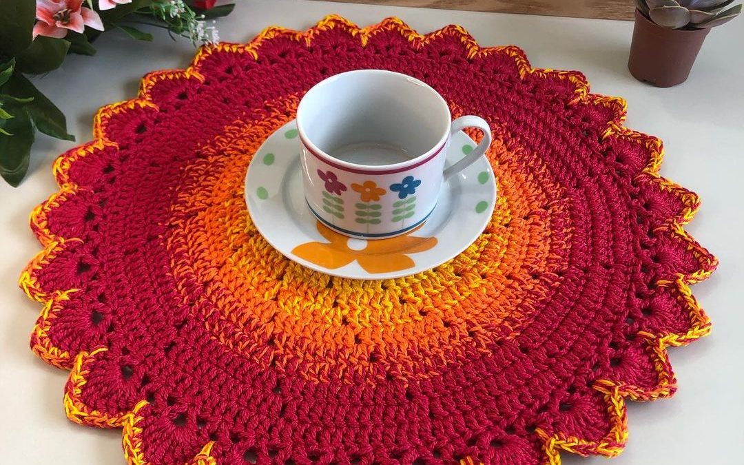 Crochet Starburst Textured Coaster