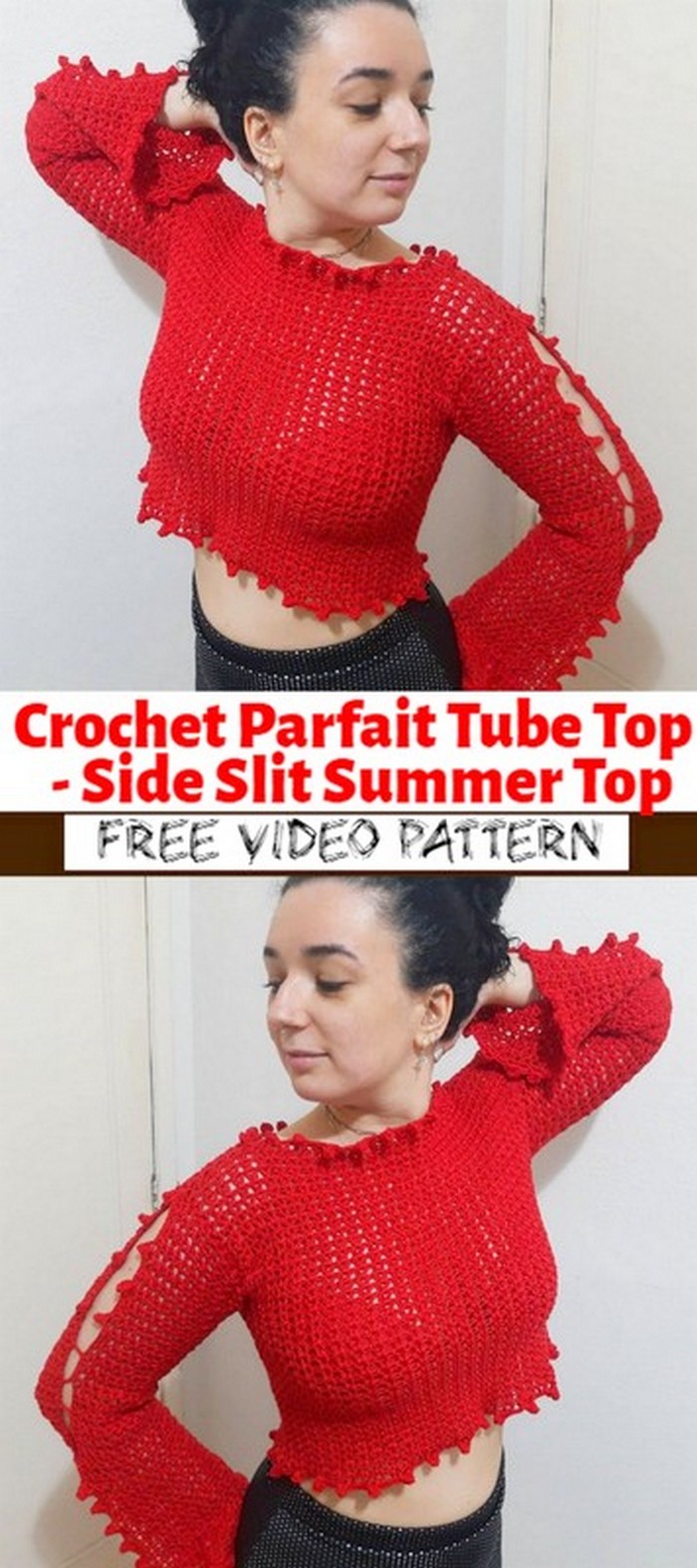 Crochet Parfait Tube Top - Side Slit Summer Top