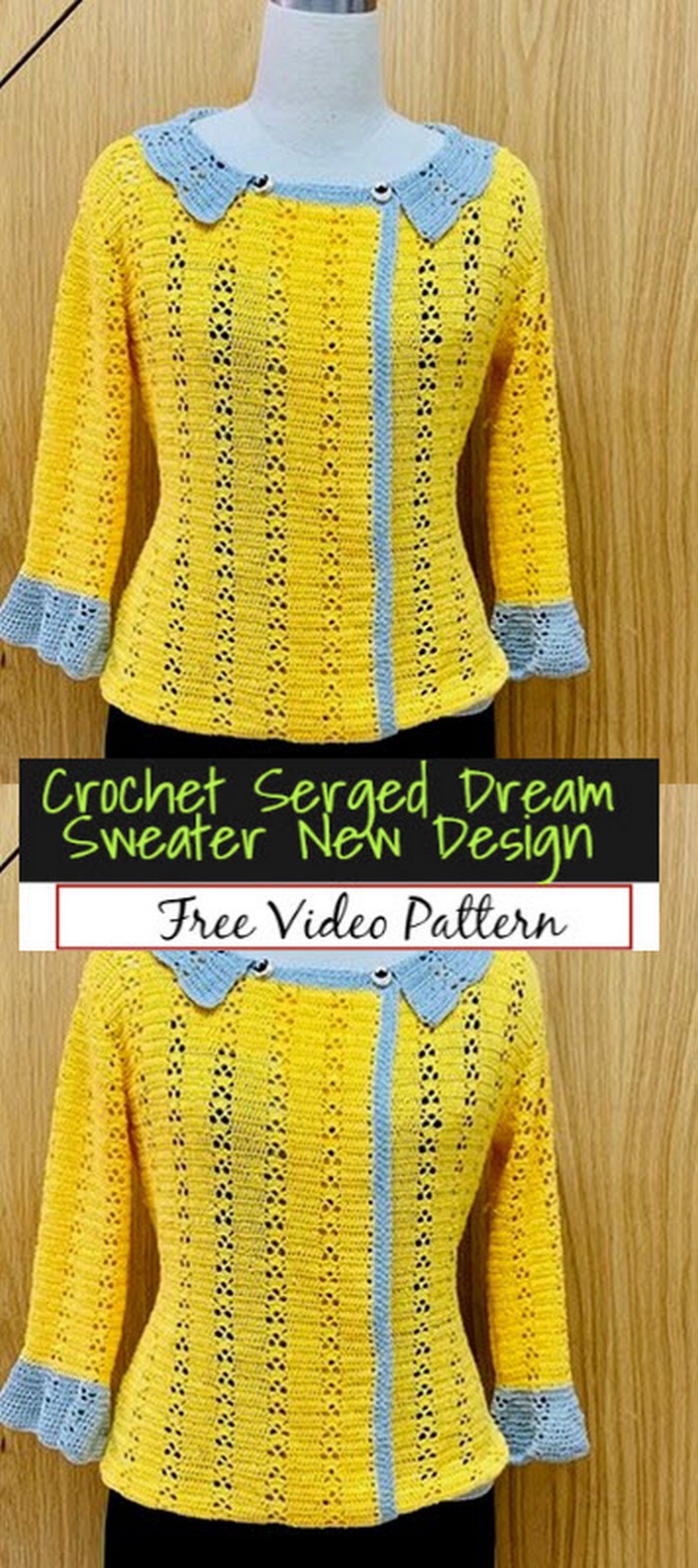 Crochet Serged Dream Sweater New Design
