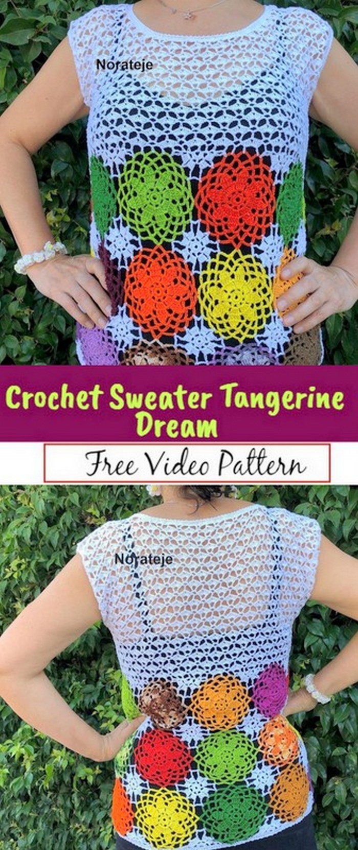 Crochet Sweater Tangerine Dream