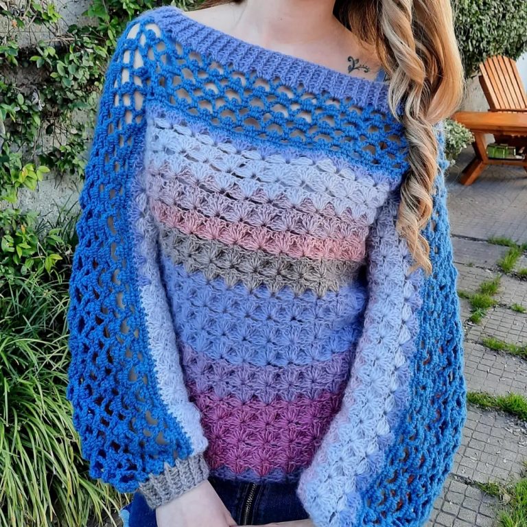 Crochet Mosaic Sweater Free Patterns