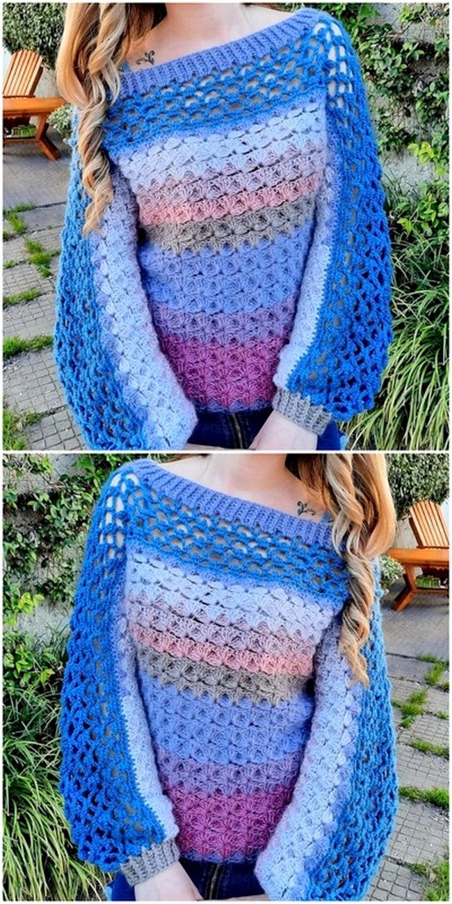 Crochet Mosaic Sweater Pattern