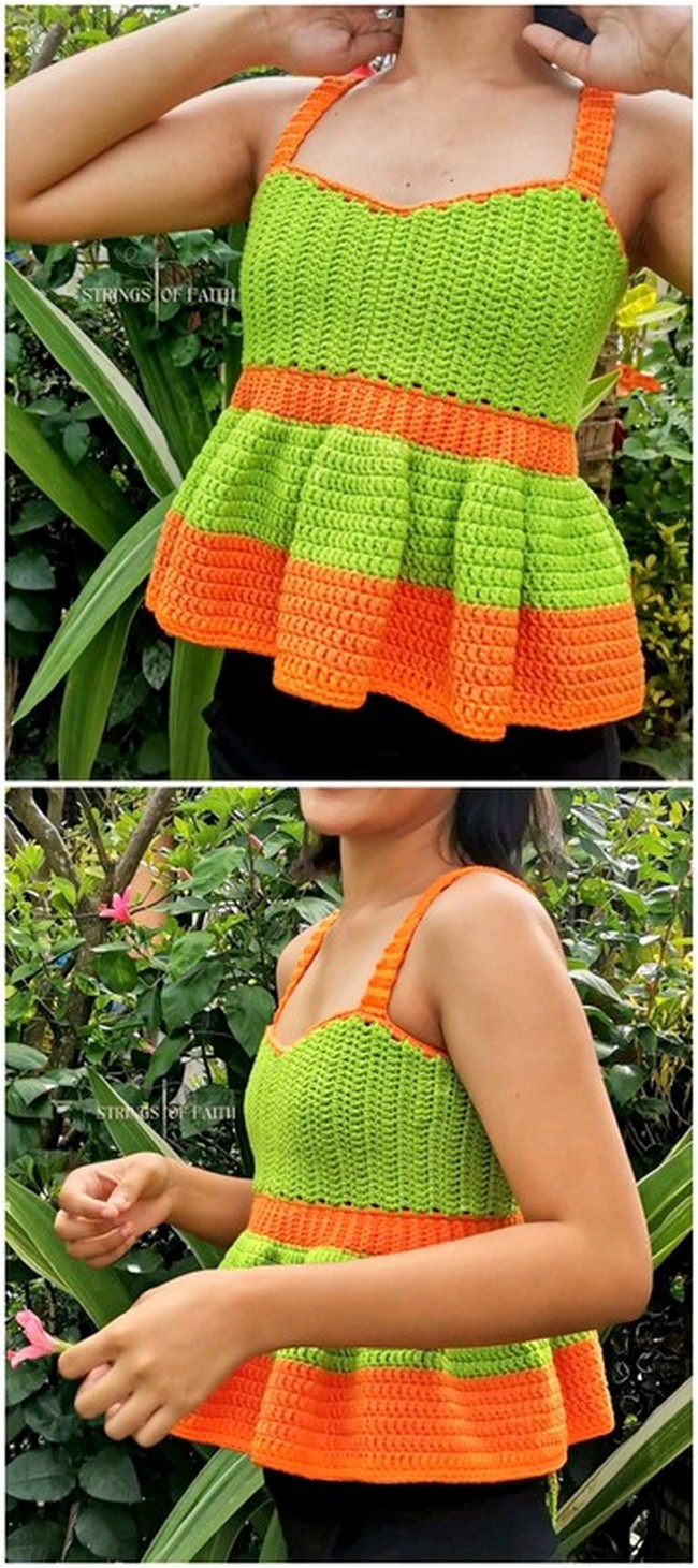 Crochet Perky Peplum Top