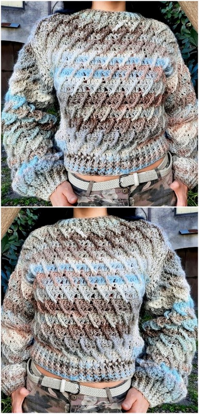 Crochet Blink of an Eye(let) Sweater