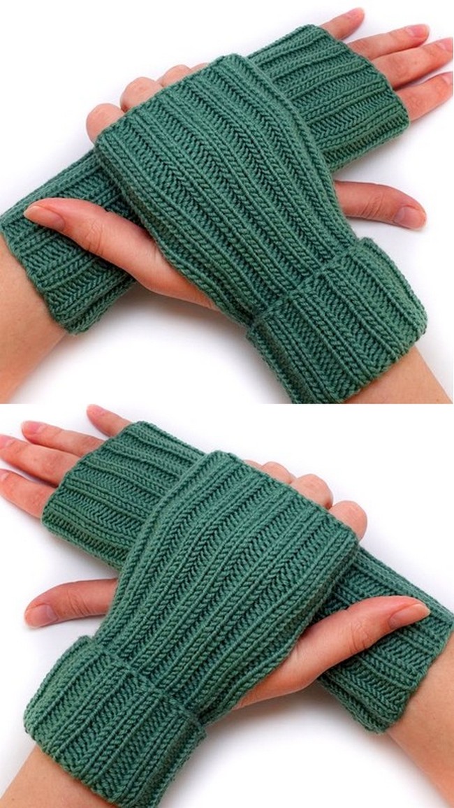 Knitted Wrist Warmers and Fingerless Gloves
