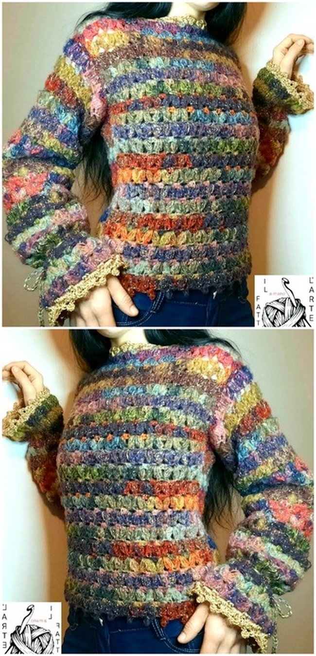 Not Your Basic Stitch Sweater Free Crochet Pattern