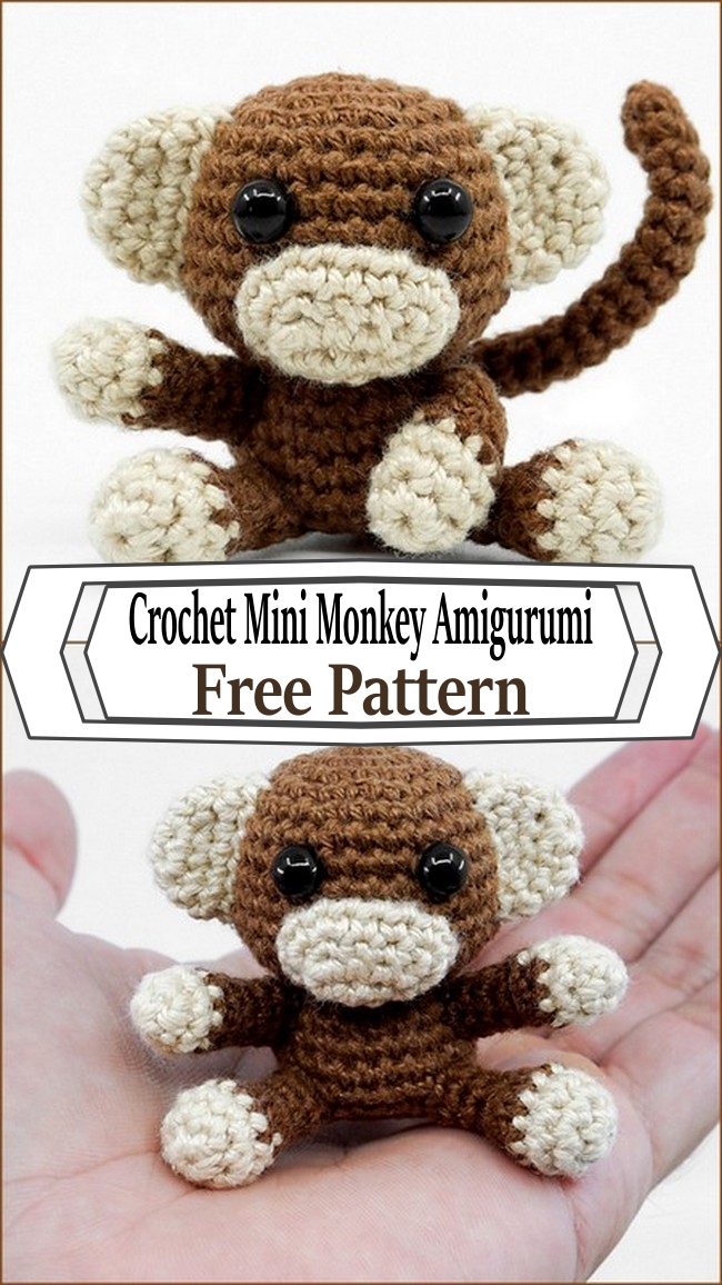 Crochet Mini Monkey Amigurumi Free Pattern