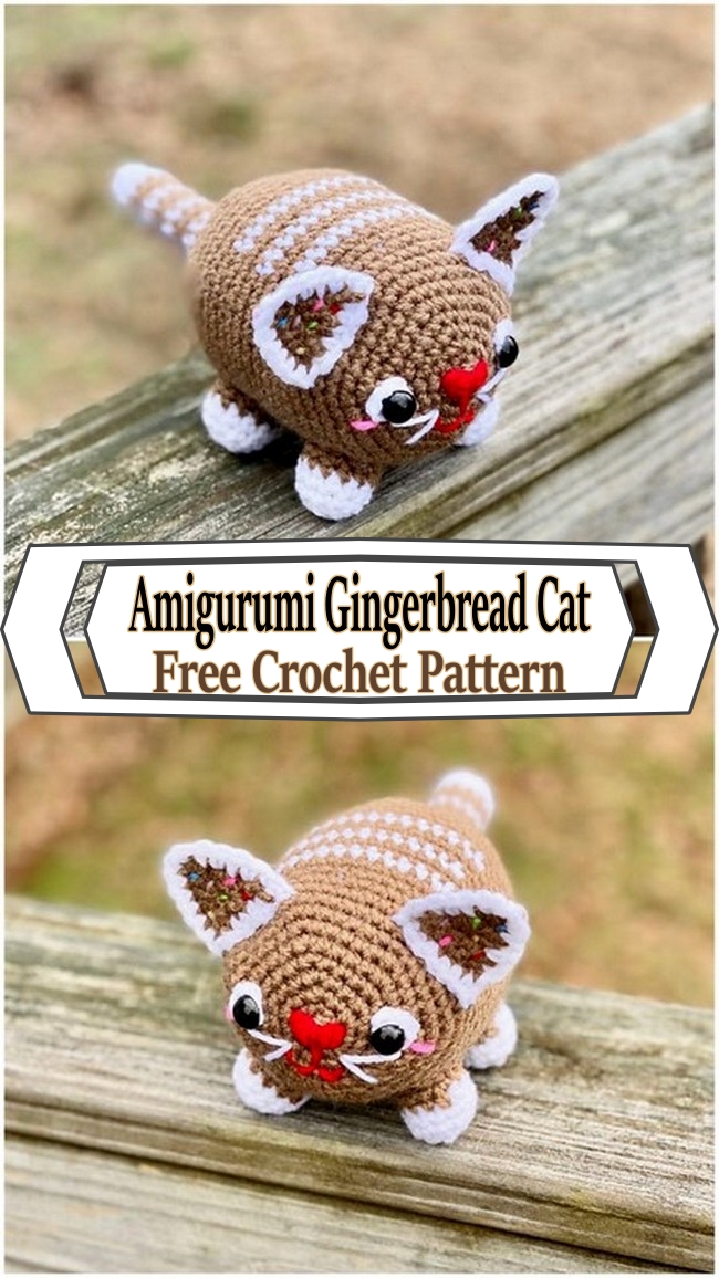 Amigurumi Gingerbread Cat Free Crochet Pattern