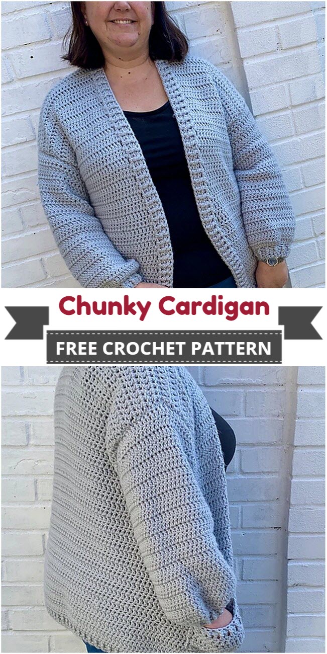 Crochet Chunky Cardigan Free Pattern