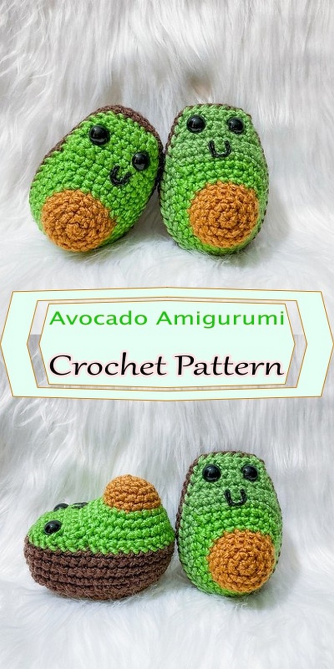 Crochet Avocado Amigurumi Softies Plant