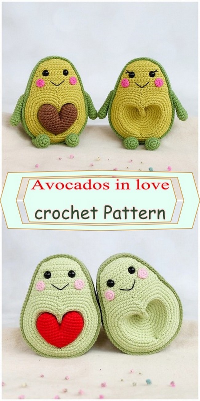 Avocados in love Crochet Pattern