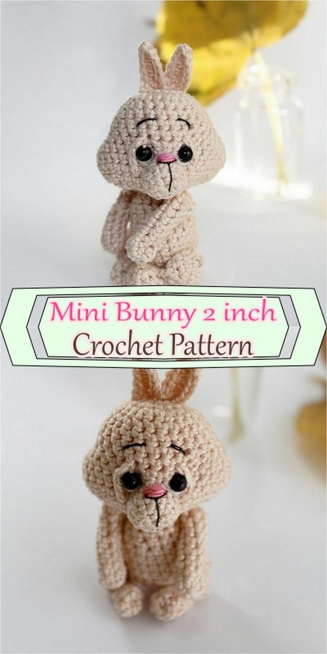 Crochet Mini Bunny 2 inch Softies Animal