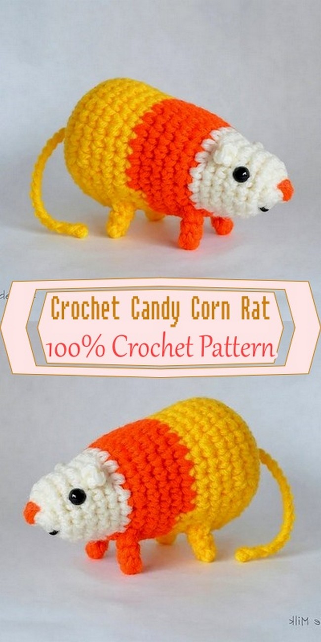 Crochet Candy Corn Rat