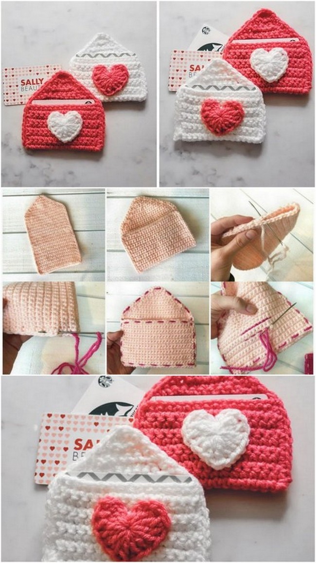 Making a Crocheted Valentine Envelope