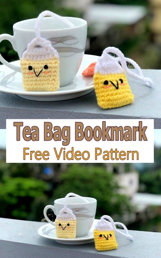 Crochet Tea Bag Bookmark For Beginners