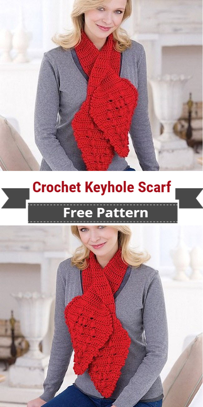 Crochet Keyhole Scarf Free Pattern