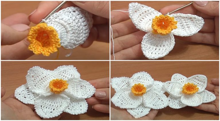 How to Crochet a Stunning 3D Narcissus Flower
