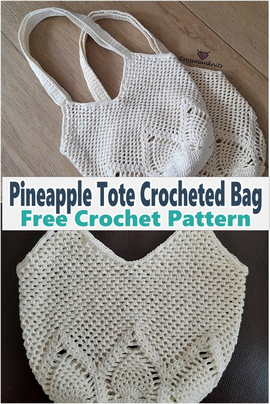 Pineapple Tote Crocheted Bag