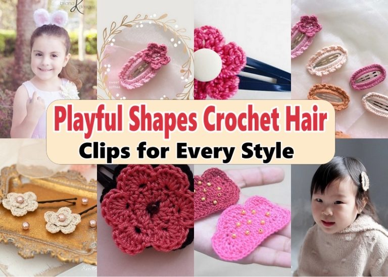 Playful Shapes Crochet Hair Clips for Every Style