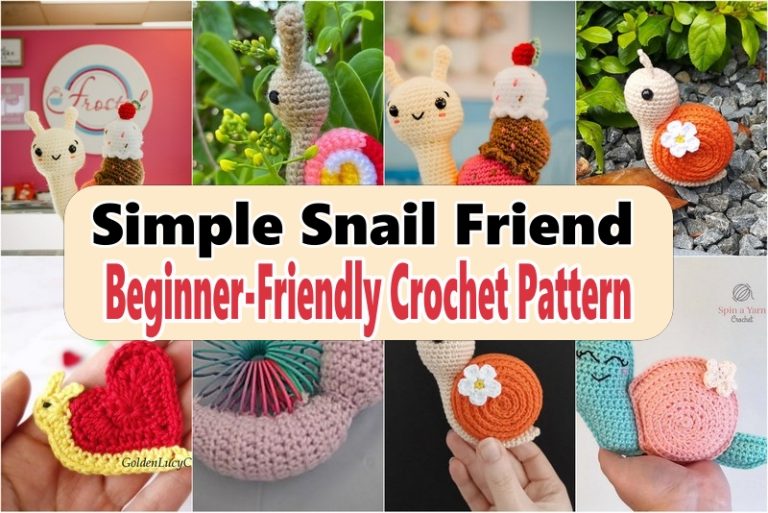 Simple Snail Friend Beginner-Friendly Crochet Pattern