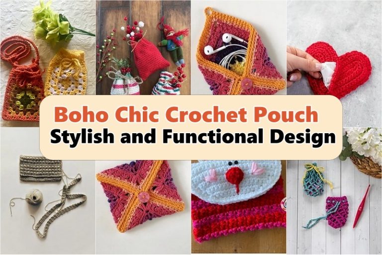 Boho Chic Crochet Pouch Stylish and Functional Design