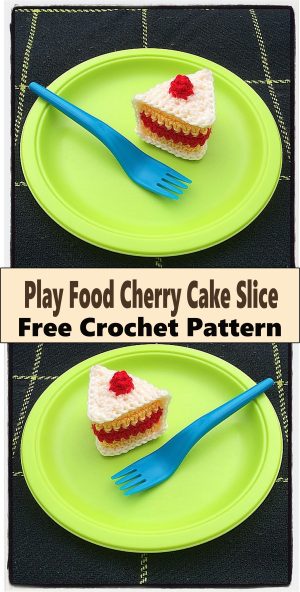 Play Food Cherry Cake Slice