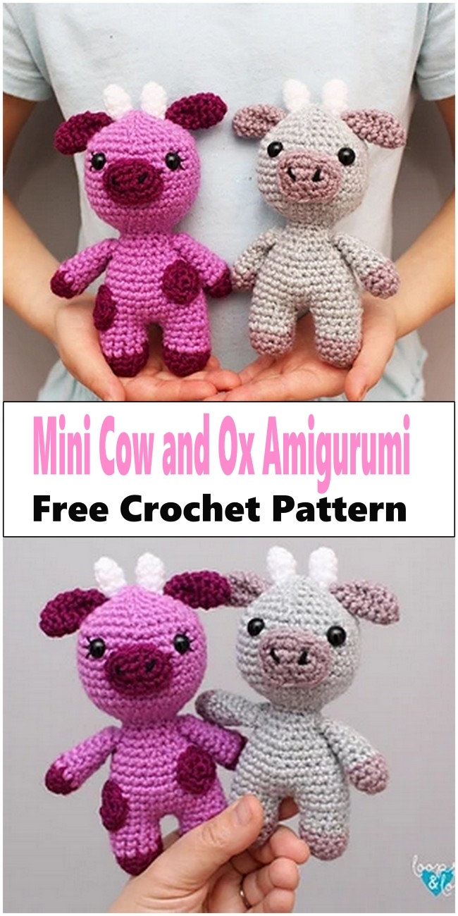 Mini Cow and Ox Amigurumi