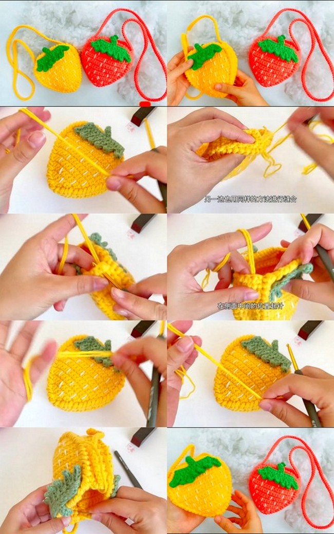 Simple & Cute: How to Crochet a Strawberry Bag for Girls