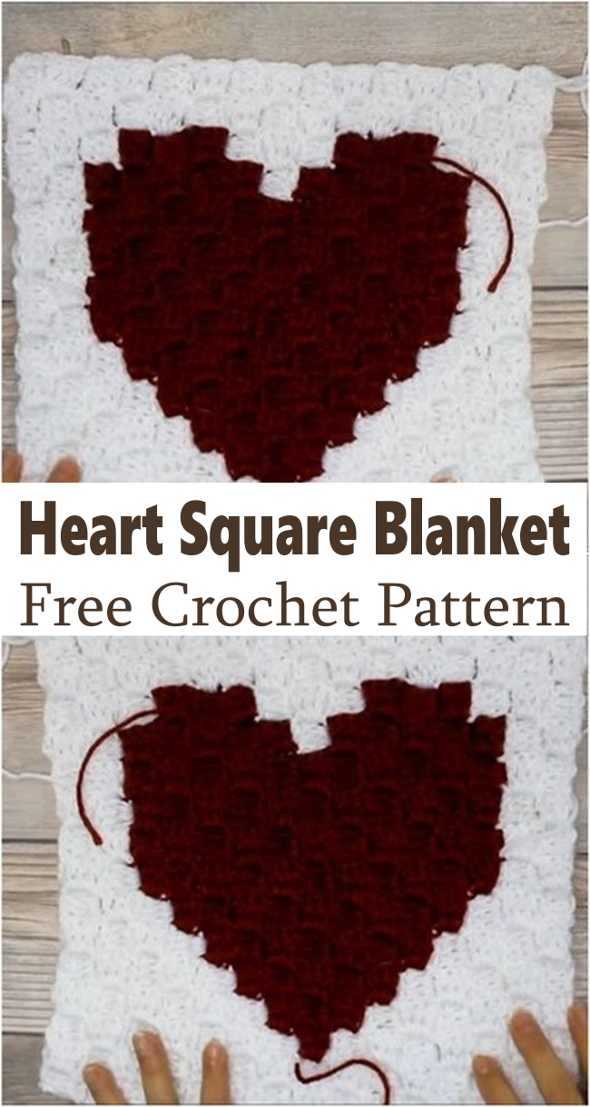 Heart Square Blanket