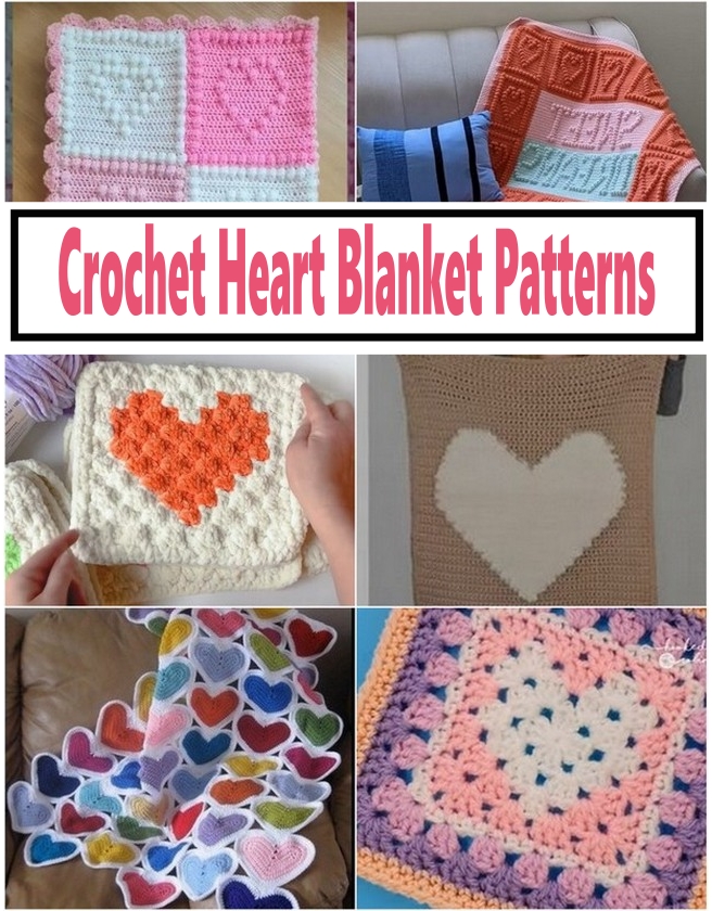 Crochet Heart Blanket Patterns