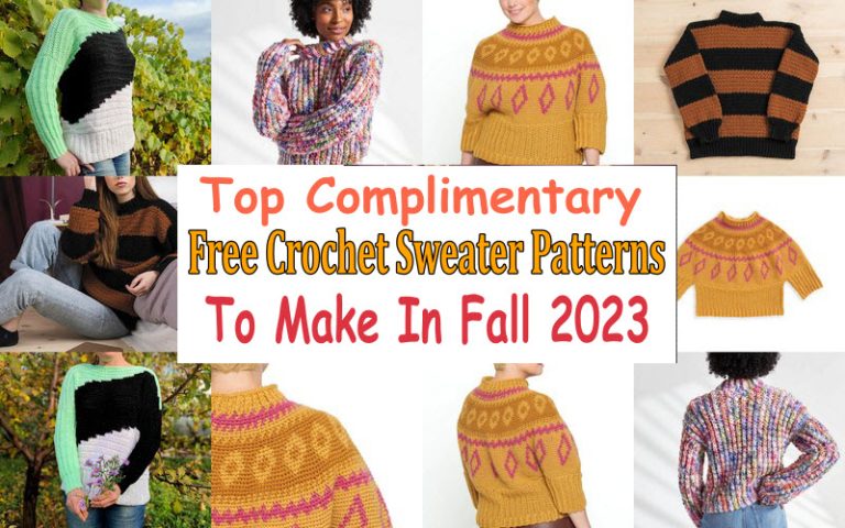 Top Complimentary Free Crochet Sweater Patterns for Autumn 2023