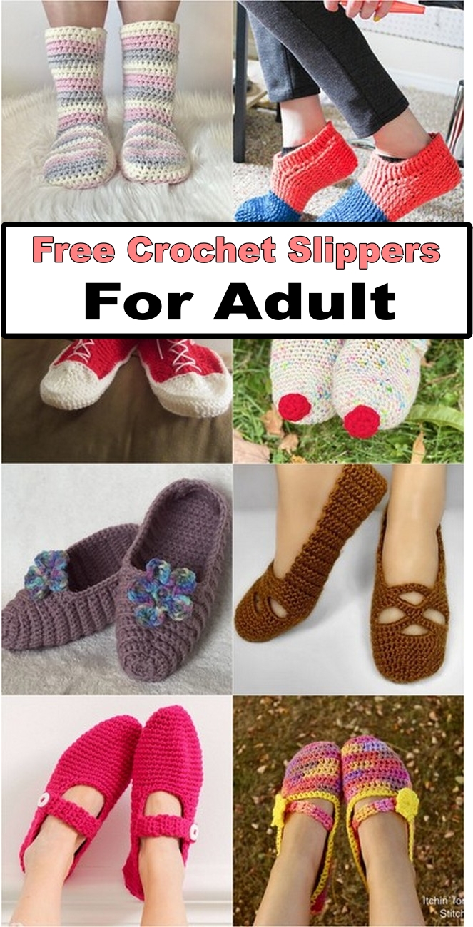 Free Crochet Slippers For Adult