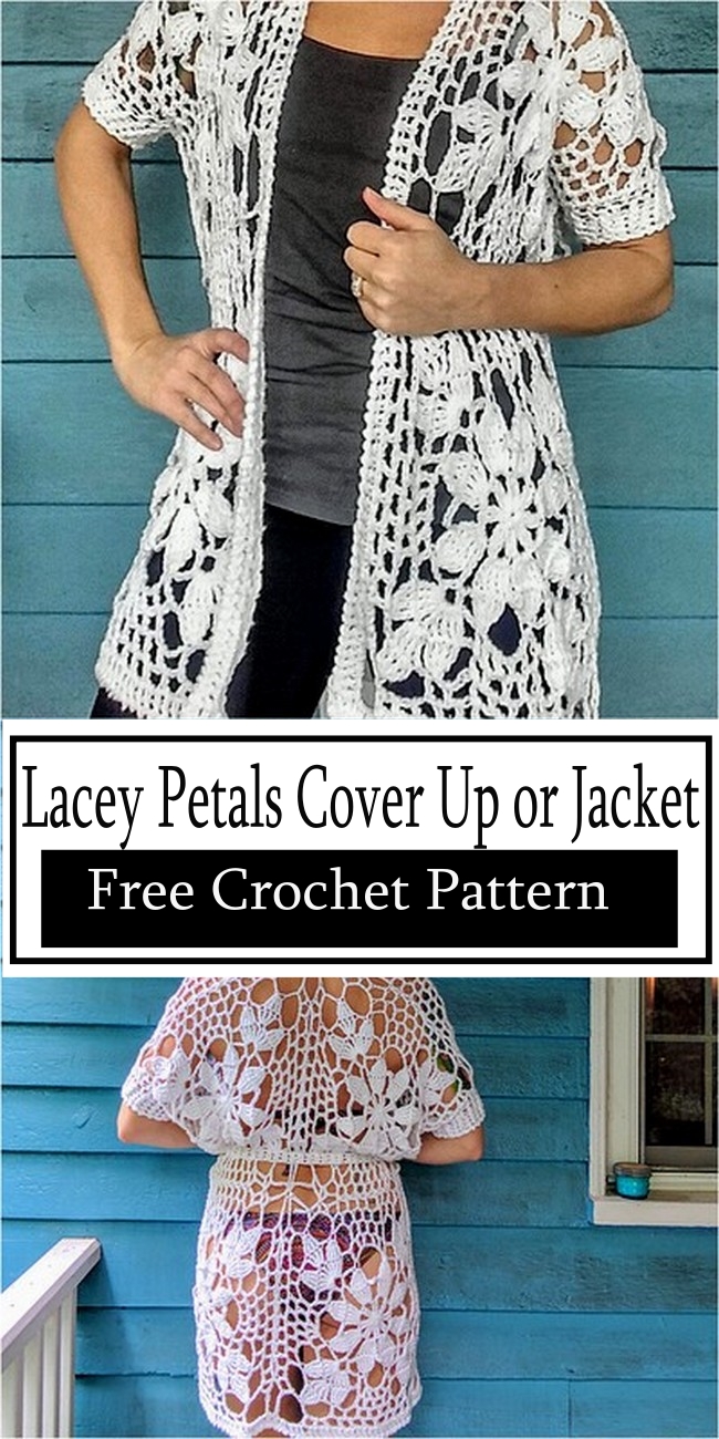 Lacey Petals Cover Up or Jacket