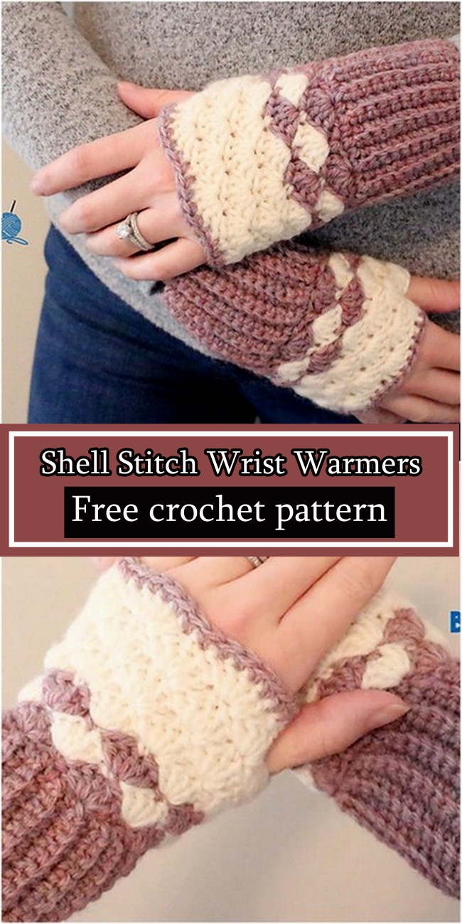 Shell Stitch Wrist Warmers