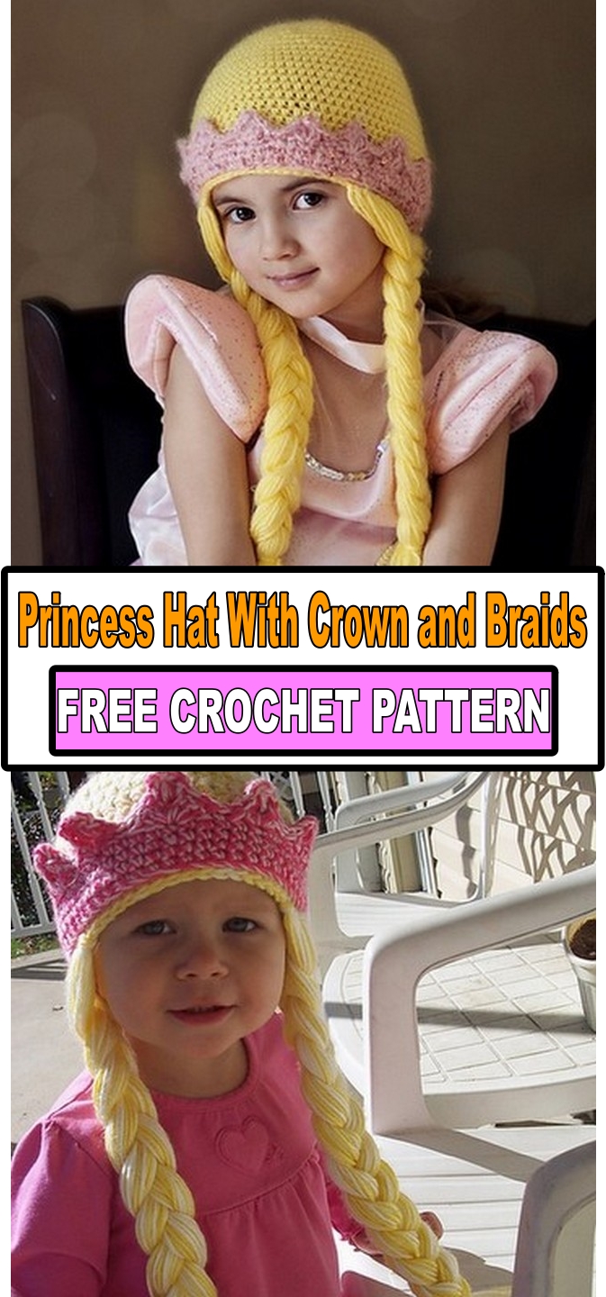Princess Hat With Crown and Braids