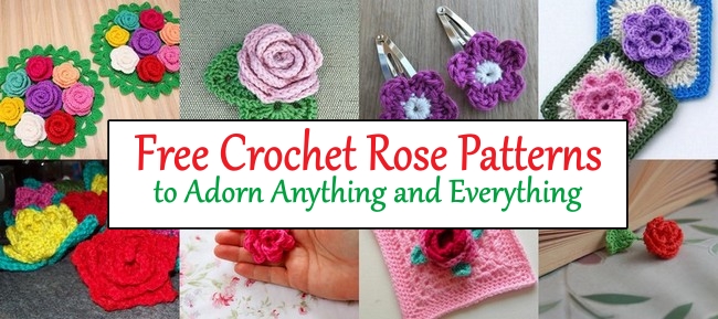 Free Crochet Rose Patterns to Adorn Anything and Everything