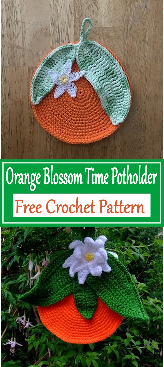Orange Blossom Time Potholder