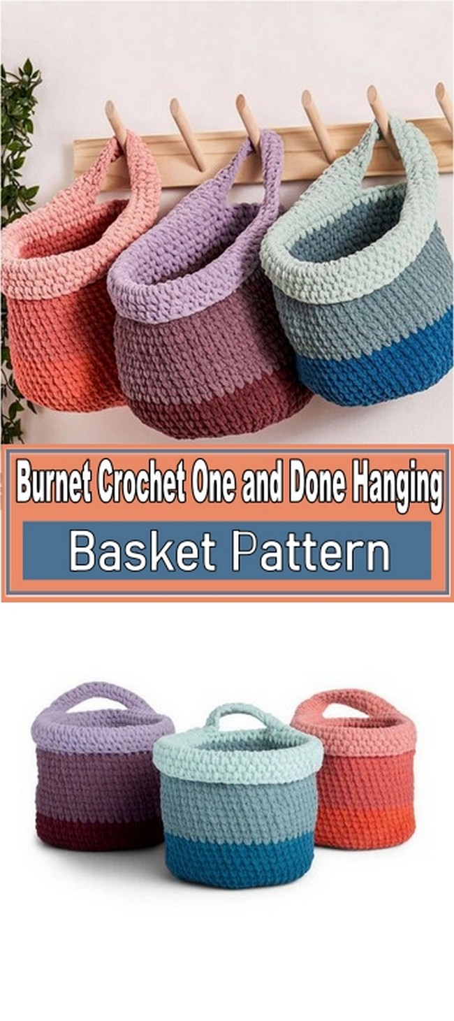 Burnet Crochet One and Done Hanging Basket Pattern